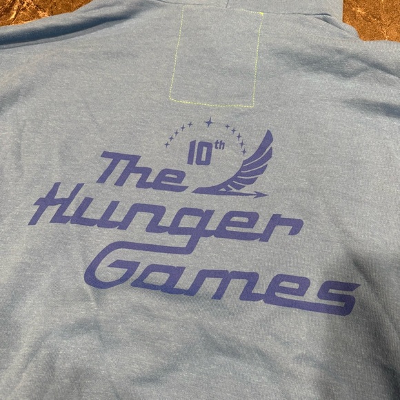 Aviator Nation X Hunger Games hoodie sweatshirt Large women blue - Picture 10 of 11